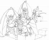Coloring Pages Gargoyle Gargoyles Disney Printable Cartoon Choose Board Popular sketch template