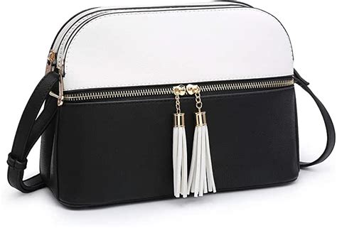amazoncom black  white crossbody purse