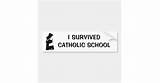 Survived Nun Bumper Catholic Sticker School Habit Funny sketch template