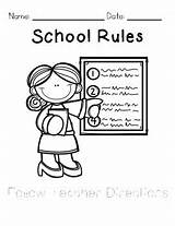 Rules Coloring Pages Class Classroom Follow Template Followers sketch template