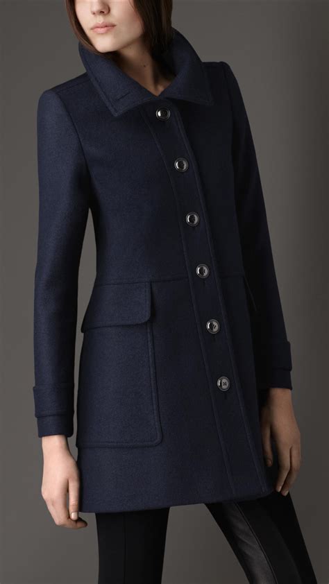 lyst burberry tailored wool coat  blue