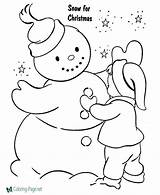 Christmas Coloring Pages Printable Theme Sheets Snow Below Click Snowman Go Angela sketch template