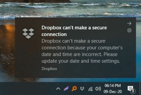 fixed dropbox date  time incorrect  computer