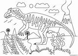 Tarbosaurus Theropod sketch template