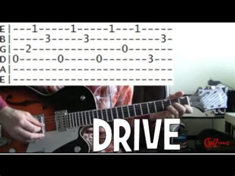 rem drive guitar lesson  chords  tab tutorial youtube