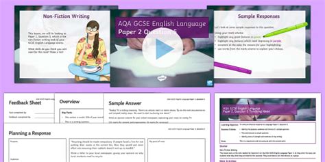 aqa language paper  question  lesson pack teacher