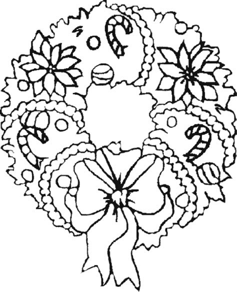 printable christmas wreath coloring pages