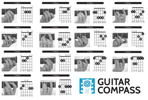 guitar chords  beginners guitar compass