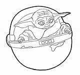Yoda Mandalorian Kleurplaat Vaisseau Spatial Grogu Dibujos Spaceship Kleurplaten Geplaatst Espacial Kinderfilmpjes Astronave Buggy Naves Yarnostevens sketch template
