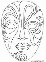 Masque Visage Joli Colorier sketch template