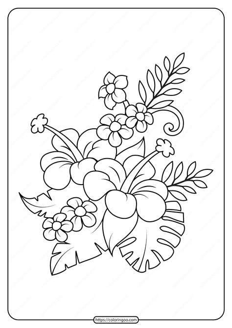 flower coloring page   printable templates
