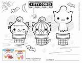 Coloring Kitty Cones Pages sketch template