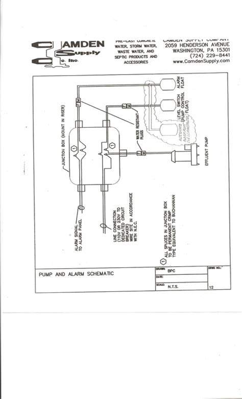 septic pump wiring diagram   ripped  wiring    septic system  drilling