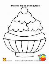 Sundae Coloring Alexbrands Alextoys sketch template