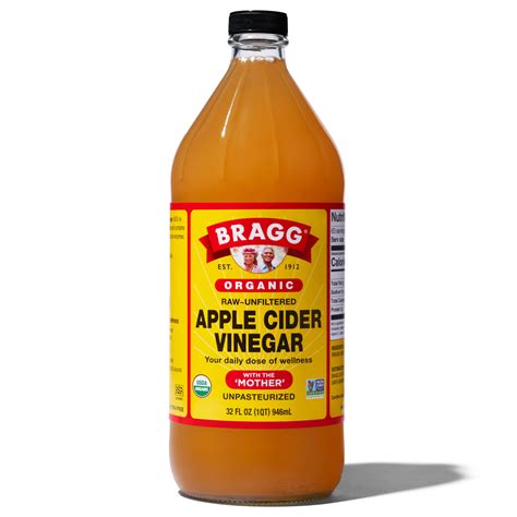 bragg organic apple cider vinegar   mother raw  unfiltered  fl oz walmartcom