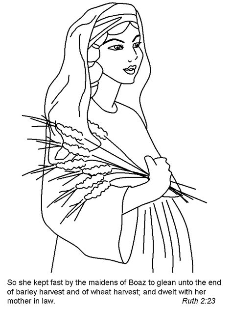 coloring pages  children   story  ruth  naomi home