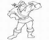 Coloring Princess Pages Gaston Disney Muscles 57f2 Printable Template Print sketch template
