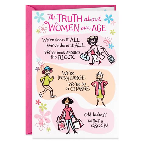 women  age funny birthday card  friend greeting cards