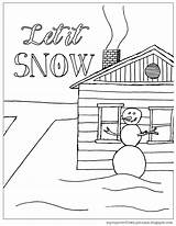 Coloring Christmas Pages Snow Let Merry Pray Enjoy Season Very sketch template