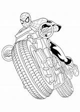 Spider Iron Coloring Pages Motorcyle Riding Print Printable sketch template