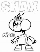 Mixels Snax Munchos Mixel sketch template