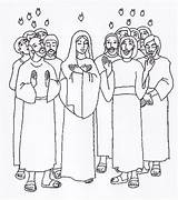 Pentecoste Pentecost Religione Coloringhome sketch template
