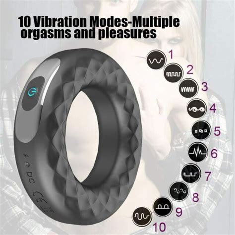 Us Silicone Vibrating Cock Ring Penis Rechargeable Couple Vibrator Use