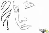 Realistic Face Draw Step Drawingnow Coloring sketch template