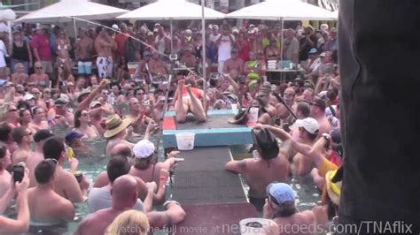 nebraskacoeds dantes pool wet tshirt pole contest during fantasy fest