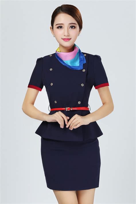 Hostess Costume Air Line Uniform Airline Stewardess Dress