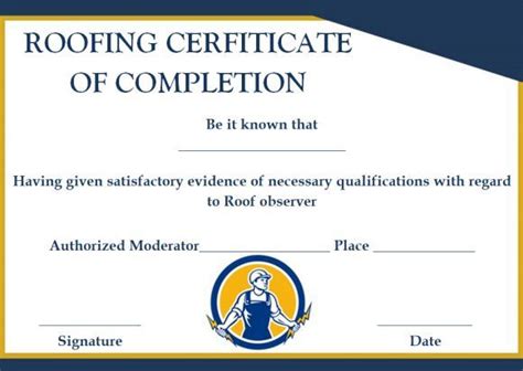 roofing warranty certificate template  certificate templates