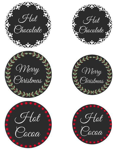 homemade hot cocoa recipe  printable chalkboard labels mom  real