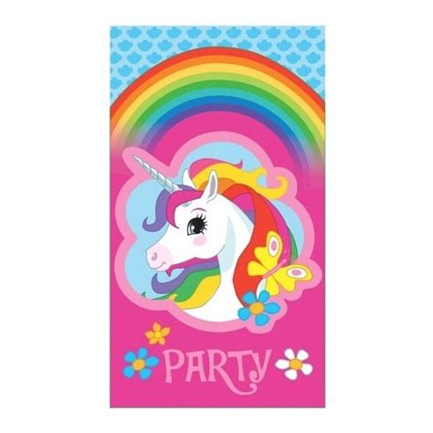 feest uitnodigingen eenhoorn  stuks uitnodigingen blokker unicorn invitations rainbow