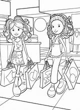 Shopping Coloring Pages Girls Groovy sketch template