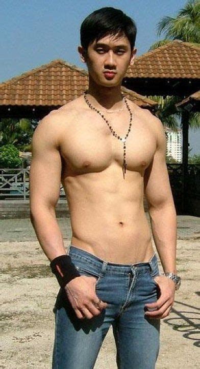 oh lord such a sexy stance hot shirtless guy wearing rosary necklace asian male model