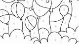 Balloons Preschooler Recognize sketch template