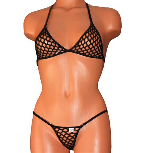 xposed skinz bikinis x120 diamond mesh micro bikini string black