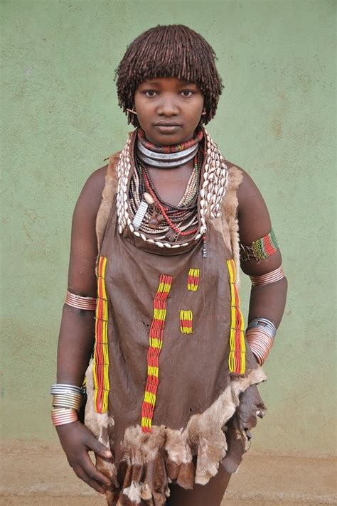 beautiful hamer woman turmi omo valley ethiopia photo