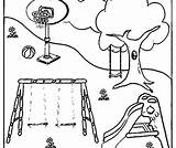 Colouring Seesaw sketch template