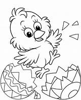 Easter Coloring Chick Pages Little Print Egg Topcoloringpages Happy sketch template