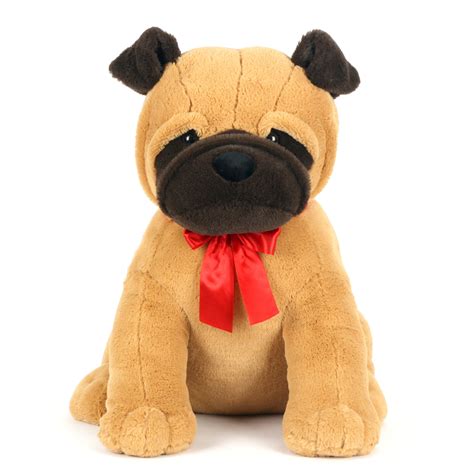 celebrate  valentines xl sitting puppy plush toy pug