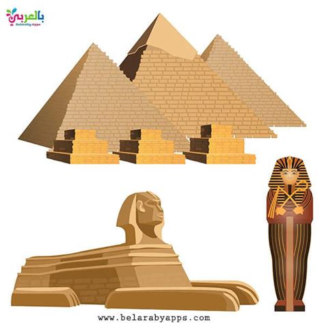 Ancient Egypt Pyramids Cartoon