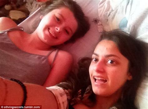 selfies catch moment teen girl plants fake arachnid to