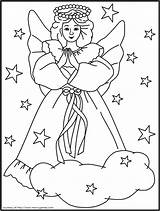 Coloring Christmas Pages Christian Religious Printable Kids Children Angel Sheets Colouring Color Coloringhome Crafts Angels Popular Getdrawings Tree Adult Getcolorings sketch template
