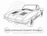 Corvette Stingray sketch template