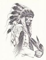 Indios Cheyenne Americanos Indio Lapiz Chief Indians Nativos Pen Aguila Vinanti Pointillism Hombro Toque Hunters sketch template