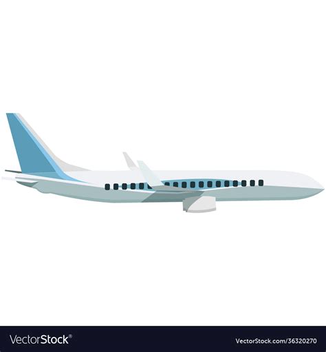 airplane side view isolated  white royalty  vector