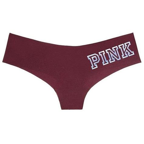 Victorias Secret Pink No Show Thong Panty Ruby Logo 17 Liked On