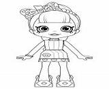 Coloring Pages Shoppies Doll Lulu Lippy Dolls Printable Cute sketch template