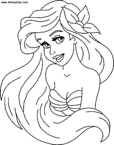 mermaid coloring pages disney printable